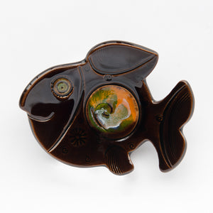 Large Ceramic Fish soap dish/teabag holder