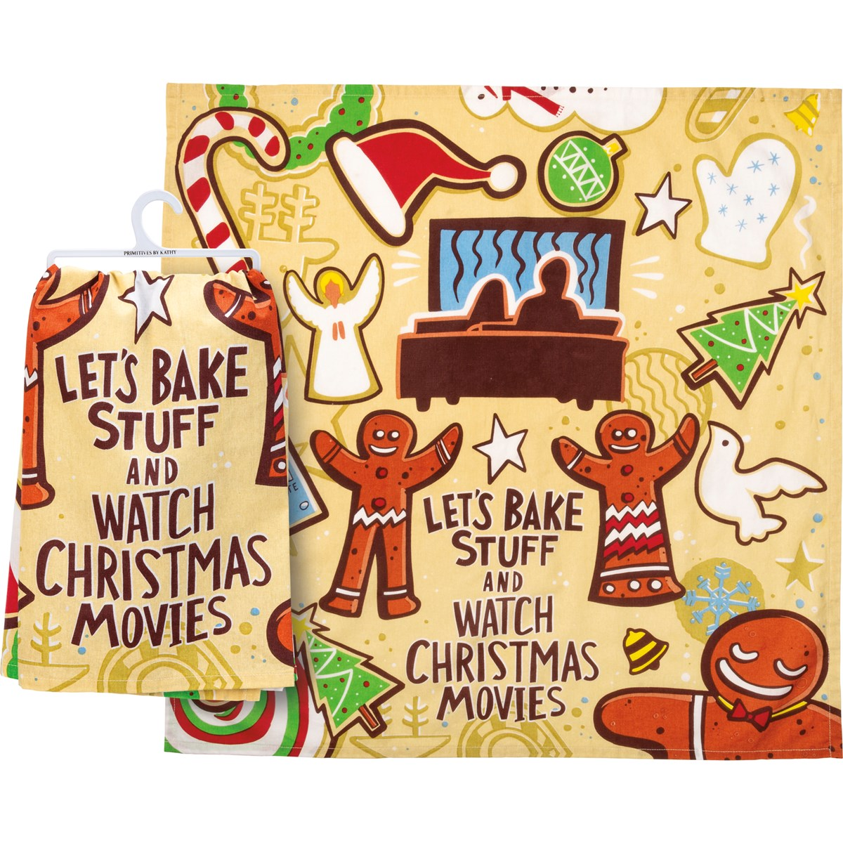 “Let’s Bake Stuff and Watch Christmas Movies” Christmas Kitchen Towel