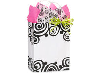 Cub Bohemian Swirls Recycled Paper Bags 250 8x4-3/4x10-1/2