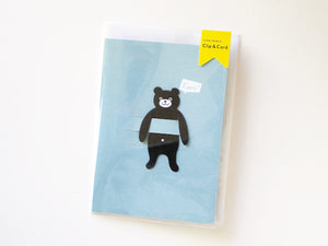 Paper Clip / Card & Bookmark Black Bear