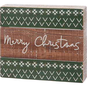 “Merry Christmas” Slat Box Sign