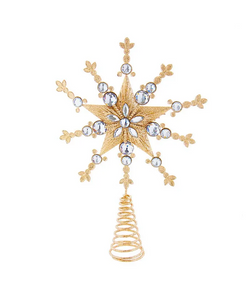 Rose Gold Snowflake Tree Topper
