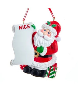 “Santa’s List” Ornament (Personalization Available!)