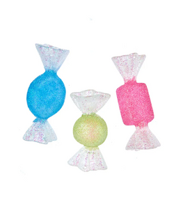 Blue, Green or Pink Candy Ornament