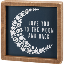 “Moon and Back” Inset Box Sign