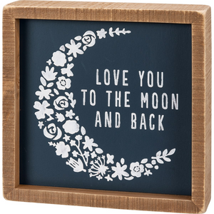 “Moon and Back” Inset Box Sign