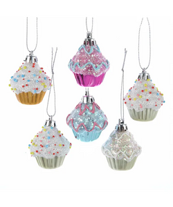 Shatterproof Cupcake Ornaments: 6-Piece Set