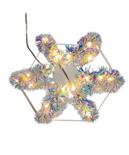 Indoor/Outdoor LED Tinsel Foldable Metal Sphere Decoration