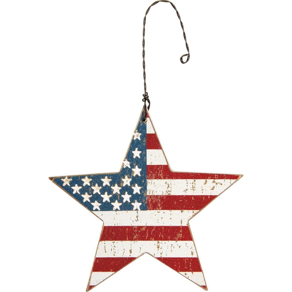 “Flag Star” Patriotic Ornament