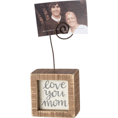 “Love Mom” Inset Photo Block