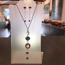Hand Made Jewelry set with Swarovski crystals and ceramic beads