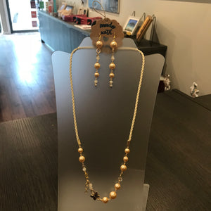 Hand Made Set with a Yellow pearls