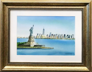 "New York" Watercolor By J. Sasnauskiene