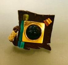 Hand Made Leather Ring with Turquoise
