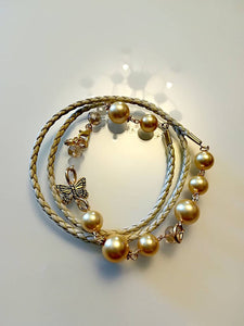 Hand Made Set with a Yellow pearls