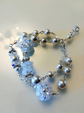 Hand made Bracelet with pearls and Swarovski crystals