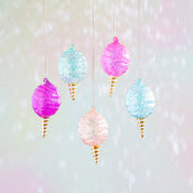 Iridescent Cotton Candy Orn