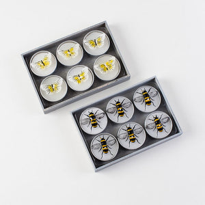 Bee/Butterfly T-Light Candle, St/6, 2 Asst, 1.5"