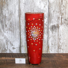Tall Ceramic Vase with Bubbles (Available in White, Red, or Blue)