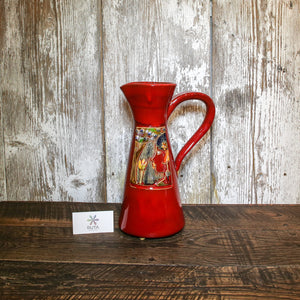 Ceramic pitcher (white, blue, brown, or red)