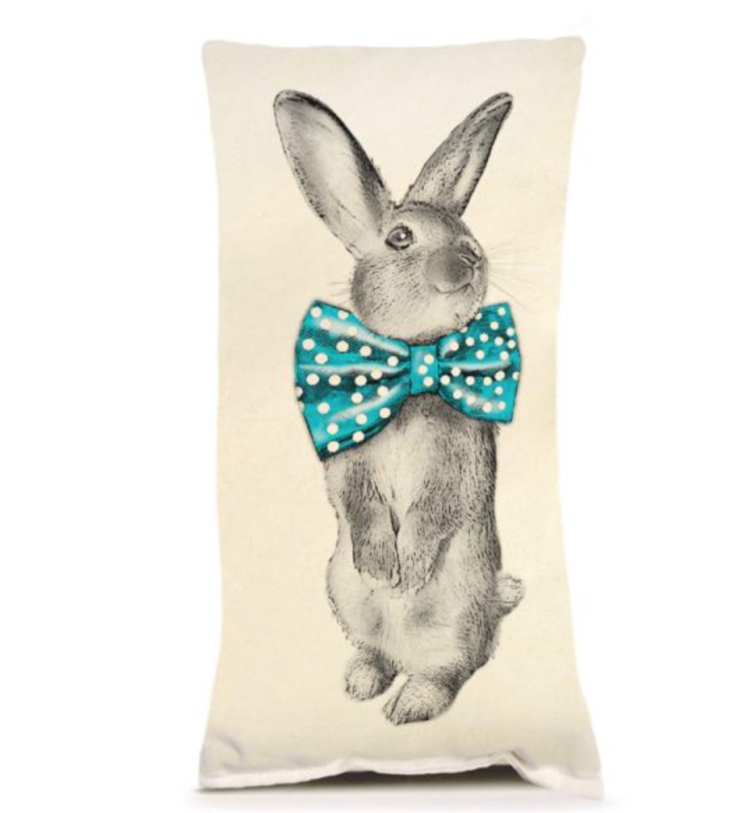 Bunny Bowtie small pillow