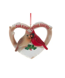 "Our First Christmas Together" Cardinals Ornament For Personalization
