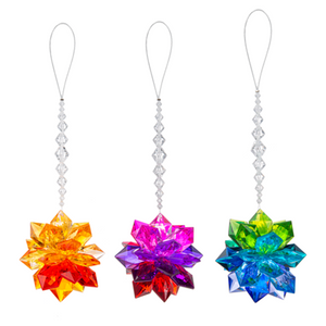 Multicolored Starburst Ornaments