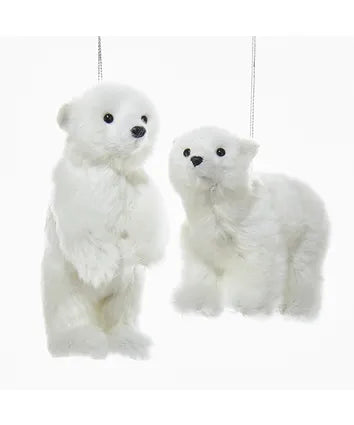 Plush Polar Bear Ornaments