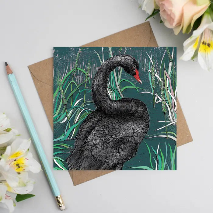 Black Swan Greeting Card