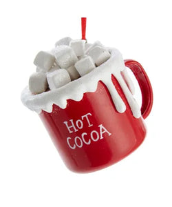 Hot Cocoa Cup With Marshmallows Ornament