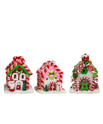 Battery-Operated LED Gingerbread Candy Houses