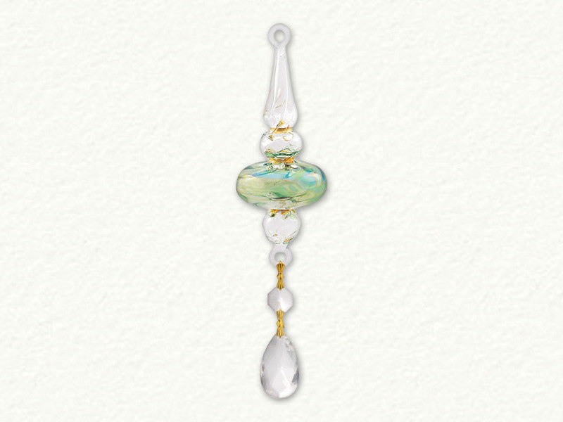 Small Ornament with Crystal Outer Swirl