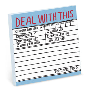 Hand-Lettered Deal With This Sticky Notes
