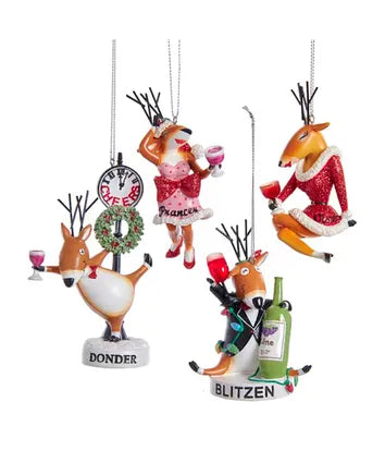 Holiday Reindeer Cheer Assortment Ornament