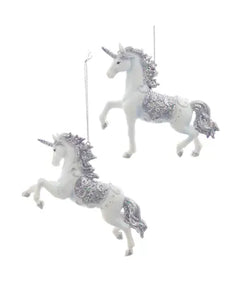 Icy Periwinkle Unicorn Ornament