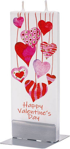 Flat Handmade Candle - Happy Valentine's Day Heart Balloons