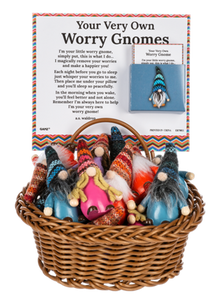 Your Very Own Worry Gnomes Charms in a Basket