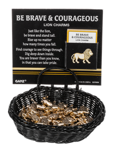 Be Brave & Courageous - Lion Charms in a Basket