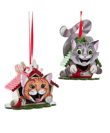 Cat Birdhouse Ornament