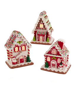 Santa Gingerbread LED House