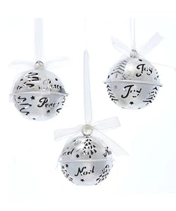 Metal Silver Bell Ornament