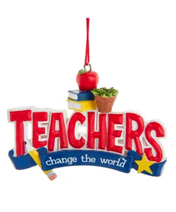 Teachers Change The World Ornament For Personalization