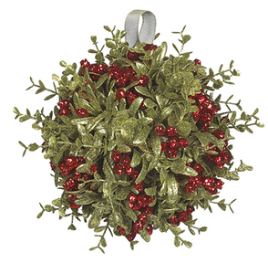 Large Mistletoe Kissball Ornament