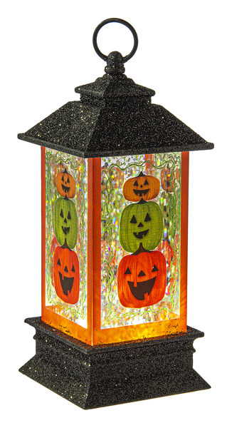 LED Light Up Shimmer Pumpkins Lantern Mini Shimmer Ornament