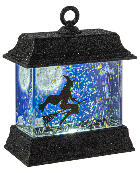 LED Light Up Shimmer Witch Lantern Mini Shimmer Ornament