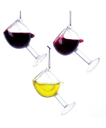 Wine Glass Ornament 2.5”-2.75”