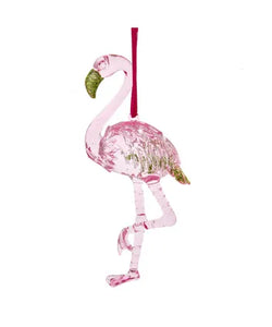 Pink Flamingo Ornament 4.9”