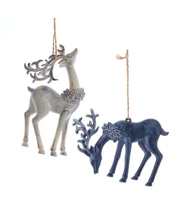 Blue and White Deer Ornament