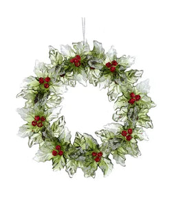 Red and Green Wreath Ornament