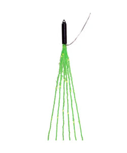 7' 120-Light Neon Green Fuzzy Multi-Strand With Warm White LED Lights